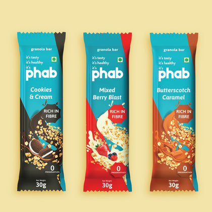 granola bar assorted flavours (pack of 6)