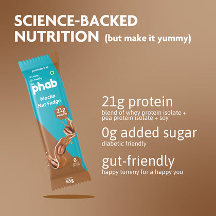 mocha nut fudge - 21g protein (pack of 6)