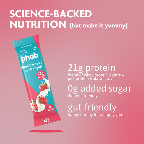 21g protein bar - strawberries & greek yogurt