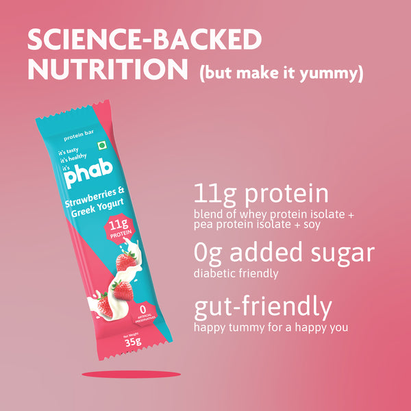 11g protein bar - strawberries & greek yogurt