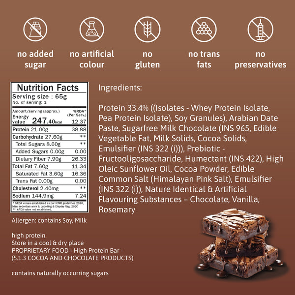 21g protein bar - chocolate brownie