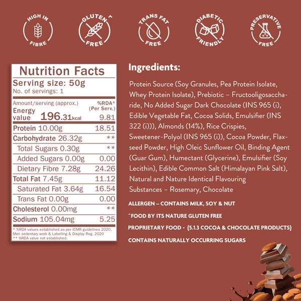 10g protein bar - choco almond crunch